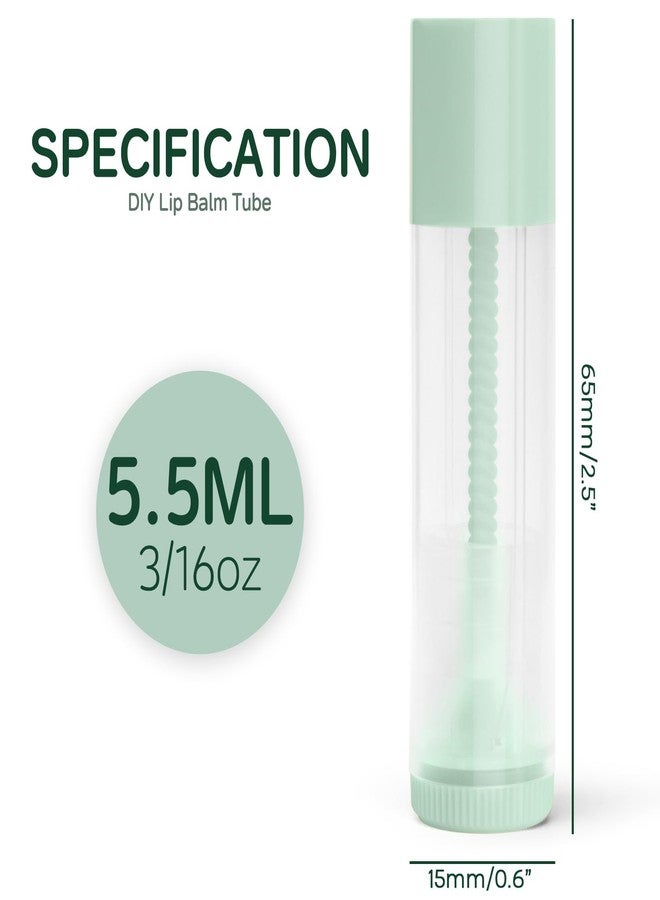 JuLand 50 Pack Empty Lip Balm Containers Bulk 5.5ml - Clear Twist-Up Tubes with Purple Caps, Refillable Chapstick Tube for DIY Lip Balm Making - Image 2